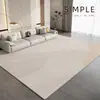 Tapete para Sala de Estar Simples e Luxuoso, Resistente a Manchas e Desgaste, Veludo de Cristal, Fácil de Cuidar, para Uso Doméstico