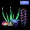 Decorações Paisagísticas para Aquário, Plantas Aquáticas Artificiais Luminosas para Aquário, Cogumelos Fluorescentes, Enfeites para Aquário, Conjunto de Combinação de Corais