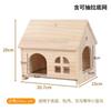 Casa de Madera con Nido para Pájaros Loro para Todas las Estaciones con Base de Malla de Acero Inoxidable Extraíble para que Tigre Piel Peonía Juegue y se Esconda al Sol