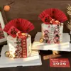 Adornos de Decoración para Pastel de Año Nuevo 2026 Dios de la Riqueza, Tarjetas de Navegación Exitosa y Prosperidad, Pegatinas de Fortuna, Inserts de Llegada del Dios de la Riqueza