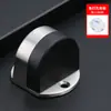 Batente de Porta Silicone à Prova de Vento Limitador de Porta de Madeira Aço Inoxidável Batente Superior de Porta Sem Furo Porta de Vidro Anticolisão Batente de Segurança para Porta