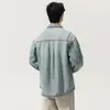Camisa Jeans Vintage Lavada Retro Americana com Lapela e Manga Longa para Homem 2026 Primavera Novo Estilo Jaqueta Cardigã Tendência Atacado