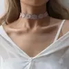 Collar de encaje para niña estilo dulce de moda simple europeo y americano, gargantilla delicada con forma de flor