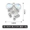Dije de pulsera o collar con lazo de diamante chapado en oro K blanco, accesorios de dijes se pueden mezclar en lotes, venta directa del fabricante, transfronterizo