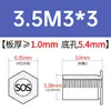 Columna de tuerca remachable de paso completo de acero inoxidable SOS-3.5M3/M3/M4/M5-3/4/5~25 en stock venta directa