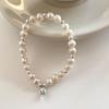 Pulsera Perla de la Suerte Plata de Ley s925 Perla de Agua Dulce Natural Joyería Hecha a Mano al por Mayor para Mujer Todo Fósforo Moda 6793