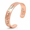 Pulseira aberta magnética de anel com relevo de cavalo de cobre vermelho antiga mais vendida na Europa e América, joia de pulseira de metal vintage atacado
