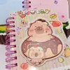 Nuevo Cuaderno de Bobina Kapibala Lindo Dibujo Animado Separador Cuaderno Creativo Bloc de Notas Bloc de Notas Libro de Mano