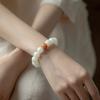 Pulsera de raíz de Bodhi de Jade Blanco de Ecología Original Xingyue Wenwan Cuentas de Buda para hombres y mujeres Pulsera de Bodhi Accesorios de mano de diamante