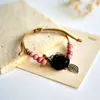 Jingdezhen Navidad Cerámica Cuerda Trenzada Pulsera Animales de Dibujos Animados Cuerda de Mano Joyería al por Mayor para Atracciones Turísticas Nicho Lujo Ligero