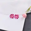 Pendientes Japoneses y Coreanos Elegantes Dulces de Flor Dopamina Escarchados Pendientes de Flor de Pétalo Multicapa para Vacaciones en la Costa para Mujeres