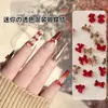 Novas Joias de Arte para Unhas Mini Laços Misturados com Fofos Laços Borboleta Vermelhos e Translúcidos Ankesela Acessórios de Unha Usáveis
