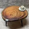 Mesa de Té de Madera de Alcanfor Talla de Raíz Madera Maciza Mesa de Café Pequeña Estilo Shaji B&B Sala de Estar Ventana Saliente Tatami Mesa Pequeña