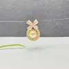 Ouro 14K Banhado Zircônio Microcravejado Trevo de Quatro Folhas Azul Marinho Contas de Bebê Caixa Mágica Pingente de Contas Cristal Feito à Mão Pulseira DIY Colar