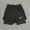 Pantalones Cortos Deportivos de Verano para Correr, Nadar, Atletismo, de Secado Rápido para Entrenamiento, con Tres Puntos Anti-Exposición, de Moda, de Doble Capa, de Dos Piezas para Hombre
