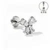 Aretes de Aleación de Titanio F136, Aretes Largos Finamente Tallados para Hélice Auricular, Piercings para Labio con Circonita, Joyería para Piercings Corporales de Titanio G23