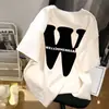 Camiseta Popular de Manga Corta para Hombre con Estampado de Letras, Corte Holgado para Parejas y Adolescentes, Almacén de Exportación