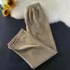 Pantalones de pana para hombre, primavera y otoño, estilo Hong Kong, holgados, rectos, retro, de pierna ancha, recortados, casuales, deportivos para pareja