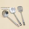 Utensilios de Cocina Multifuncionales para el Hogar Sartén Wok Espátula Cuchara para Sopa Cena Mango Largo Anti-escaldaduras Fácil Limpieza Sin Suciedad