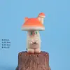 Hongo de Dibujos Animados Gato Gato Lindo Adorno de Gránulos Adorno Pequeño de Resina para Escritorio Giro para Ganar Manualidades DIY Accesorios para Casa de Muñecas
