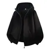 Sudadera cárdigan con capucha de color liso estilo coreano para hombre, nuevo modelo de otoño, corte holgado, adelgazante, casual, chaqueta versátil con cremallera