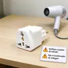 Adaptador de Enchufe de Viaje de 2 Pines para Brasil, Convertidor de Enchufe Universal para Viajes