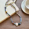 Collar de Empalme con Cuentas de Madera 'Love' para Mujer, Cadena para Suéter Adecuada para Verano, Diseño de Nicho, Accesorio Largo con Cuello Halter