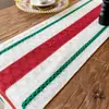 Suministro Directo de Fábrica Estilo Bohemio Rayas Tejido Algodón Gasa Mantel Banderín de Mesa Calado Textiles para el Hogar Tela Venta al por Mayor