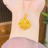 Collar Colgante Vintage Torre de Flores Chapado en Oro con Diseño de Trébol Corazón para Novia
