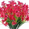 Transfronteiriço 7-Ramos 26-Cabeças Orquídea Simulada Flor de Pano de Grama de Primavera de Plástico Flor Simulada Violeta Planta Artificial Acessórios para Plantas Aquáticas