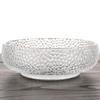 Ensaladera de verduras en relieve estilo europeo, cuenco de vidrio martillado transparente, cuenco para desayuno doméstico, cuenco para avena, cuenco para postre