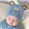 Gorros de Bebé para Otoño e Invierno 0-12 Meses Gorro para Recién Nacido Bufanda Triangular de Algodón Puro Gorro con Capucha para Bebé Suave y Protector para la Fontanela