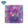 Huagang Pedra Preciosa Quadrada Ângulo Reto Fundo Plano Opalina Sintética Artificial Pedra de Ôpalo Imitação Ôpalo Roxo Claro Op38