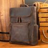 Marlette Mochila Cavalo Louco Cowhide Mochila Computador Bag Grande Capacidade Couro Genuíno Masculino Mochila Retrô Atacado