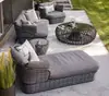 Combinação de Sofá Externo Pátio Hotel Terraço Villa Pousada Cadeira de Rattan de Lazer Móveis de Rattan à Prova d'Água e Proteção Solar