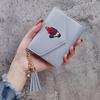 Bolsa para Monedas con Borla de Color Sólido de Spider-Man, Cartera Delgada, Cartera Corta, Portatarjetas de Estudiante, Cartera Corta con Múltiples Ranuras para Tarjetas