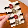Anillo para el Pelo Oso de Chocolate Corea del Sur Gama Alta Cuerda para Coleta Alta Duradera Alta Elasticidad Tendón de Goma Accesorios para el Cabello para Mujeres
