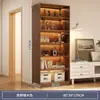 Estantería, Gabinete de Almacenamiento Estilo Antiguo, Gabinete de Almacenamiento Integrado en Pared, Gabinete de Almacenamiento Multicapa para Oficina, Vitrina de Pie para Sala de Estar