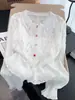 Suéter de Punto Calado de Punto Suave y Dulce Estilo Primavera Nuevo para Mujer, Diseño Versátil para el Trabajo, Cárdigan de Punto Adelgazante
