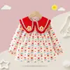 Pantalón de tirantes para bebé niña Otoño e Invierno Ropa de exterior Estilo occidental Falda de princesa Babero para comer infantil Delantal impermeable a prueba de suciedad Protector para bebé