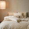 Conjunto de Quatro Peças Espesso de Algodão de Fibra Longa Estilo Retrô Japonês, Roupa de Cama de Algodão Puro Estilo Luxo Leve para Outono e Inverno
