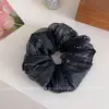 Goma para el pelo esponjosa estilo coreano con malla de estrellas y pedrería para verano, realza el volumen del cabello, accesorio elástico para el pelo estilo perezoso