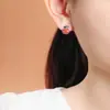 Yuebao Joyería Plata de Ley S925 Roja del Sur Superficie de Huevo Rojo Agua Pendientes de Gama Alta Pendientes de Diseño Nicho Personalizados