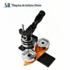 Máquina de Botões com Cantos Arredondados 50*50mm Máquina de Ímãs de Geladeira Máquina de Fazer Botões de Folha de Flandres Prensa Rotativa Manual de 2 polegadas