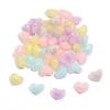 Adornos para el cabello hechos a mano con forma de corazón de estrella de cinco puntas, acrílico transparente esmerilado, flor de ciruelo.