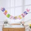 Bebê feliz aniversário puxar bandeira desenhos animados pato amarelo pequeno puxar flor colorida atmosfera bandeira foto banner comemorativo atacado