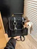 Bolsa Retro Mate Moda Femenina Versátil Mochila de Estudiante Otoño 2025 Nueva Tendencia Callejera Ligera Mochila de Viaje