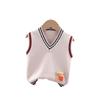 [Oso Jin Yong] Suéter Chaleco para Niños Chaleco de Bebé Clase A Ropa Exterior Suéter de Punto de Algodón para Primavera y Otoño Suave