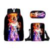 Nueva mochila escolar de Dragon Ball para estudiantes transfronteriza, mochila periférica de anime de tres piezas, estuche de lápices de una sola capa, bolso de hombro pequeño de poliéster