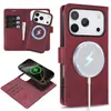 Aplicable para Funda de Teléfono Magnética Dos en Uno Plegable iPhone 18 Samsung S26 Ranura para Tarjeta Soporte de Carga Inalámbrica Funda de Cuero